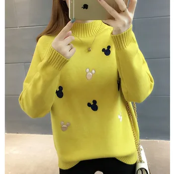 

Turtleneck Warm Female Knitted Sweater Long Sleeve 2019 New Autumn Knitwear Pullovers Sweaters Women Winter Warm Tops Jumper