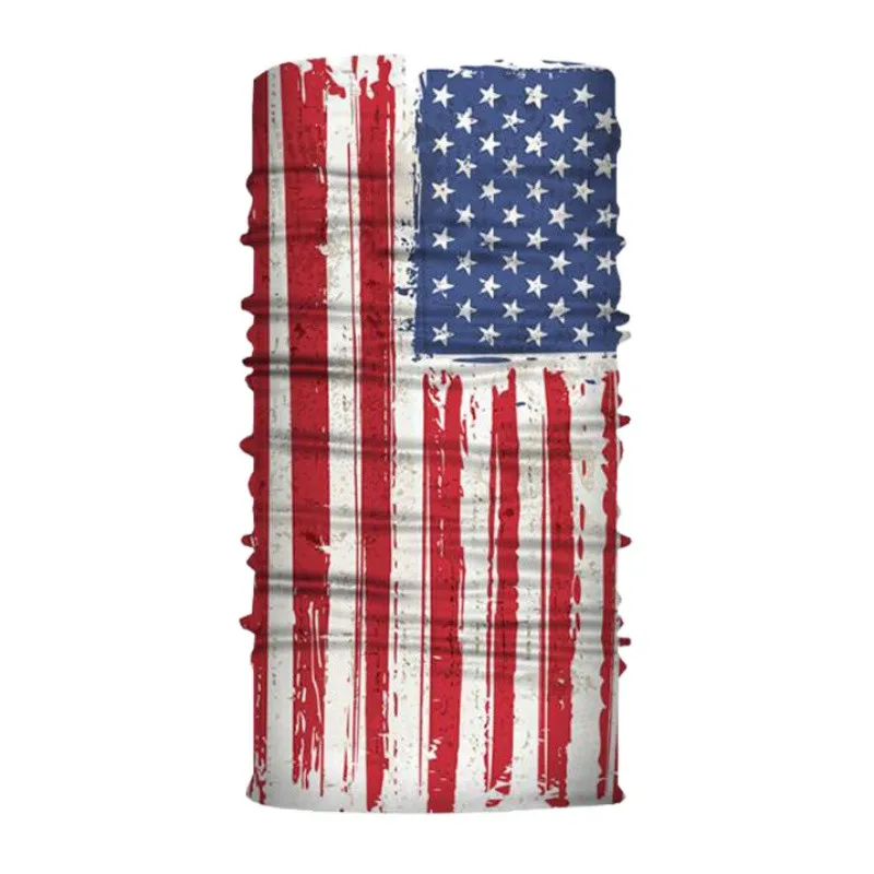Американский флаг бандана Спорт на открытом воздухе Мотоцикл бесшовные трубки Половина лица повязка на голову с маской аксессуары для шарфа