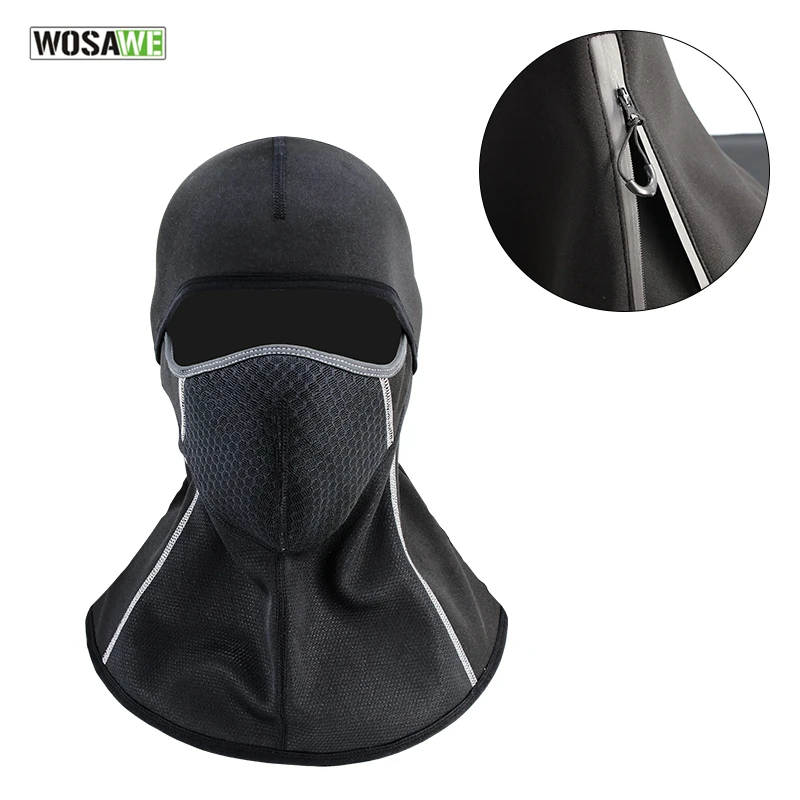 

WOSAWE Winter Ski Bike Mask Road MTB Bicycle Cycling Face Mask Thermal Fleece Snowboard Shield Hat Cold Headwear Training Mask