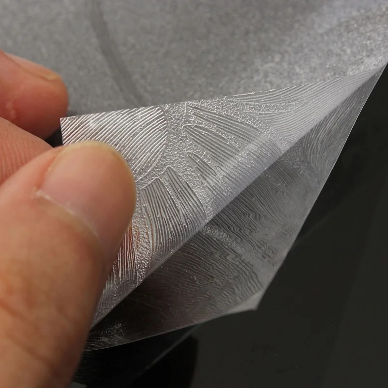 Горячая серебряная матовая 3D Цветочная уединенная стеклянная оконная пленка наклейка для ванной офиса 100X60 см