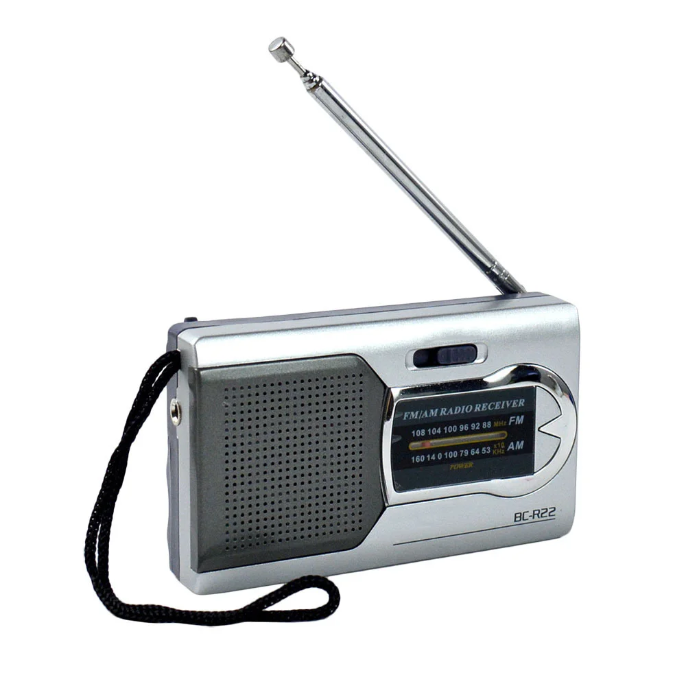 AM/FM радио мини Портативная телескопическая антенна Радио Карманный коротковолновой приемник динамик портативный мини плеер BC-R22 портативное радио
