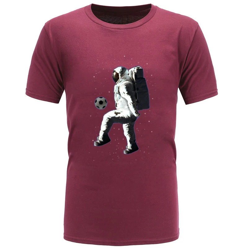 Astrofootballer_1087 Top T-shirts for Men Printed Summer/Autumn Tops & Tees Short Sleeve Newest T Shirts Crewneck 100% Cotton Astrofootballer_1087 maroon