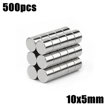 

500pcs 10x5mm Super Powerful Strong Bulk Small Round NdFeB Neodymium Disc Magnets Dia 10mm x 5mm N35 Rare Earth NdFeB Magnet