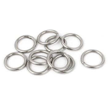 

Promotion! M4 x 30mm Stainless Steel Strapping Welded Round O Rings 10 Pcs