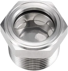 1-1/2 NPT Thread Stainless Steel Oil Sight Glass,Oil Viewports,Level Window For Air Compressor Gearbox Vacuum Pump Differential