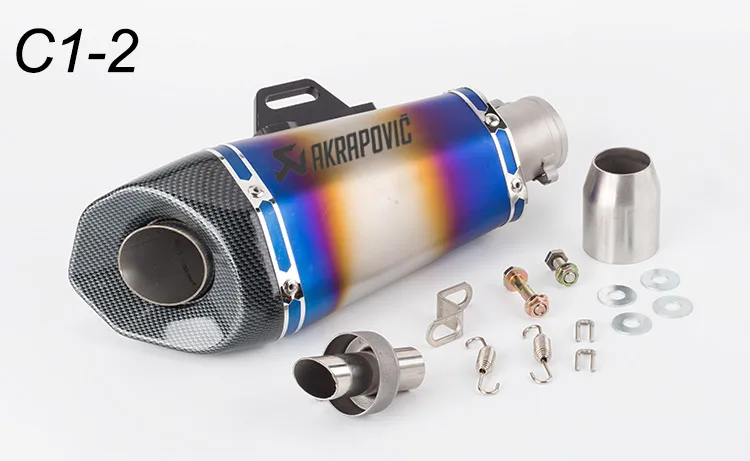 51 мм мото rcycle выхлопная труба akrapovic глушитель выброса выхлопных газов мото с DB killer для Z250 CBR500RR Z900 ZX6R moto cross