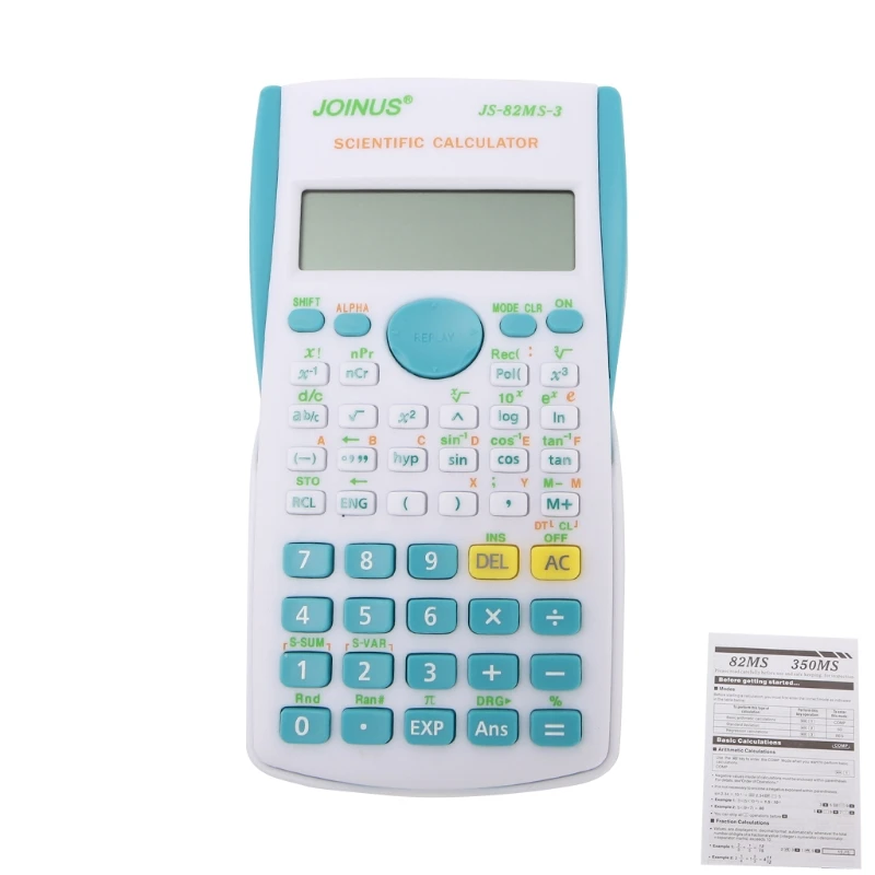 Student 240 Functions 2 Line Display 12 Digital Electronic Scientific Calculator AXYF 3