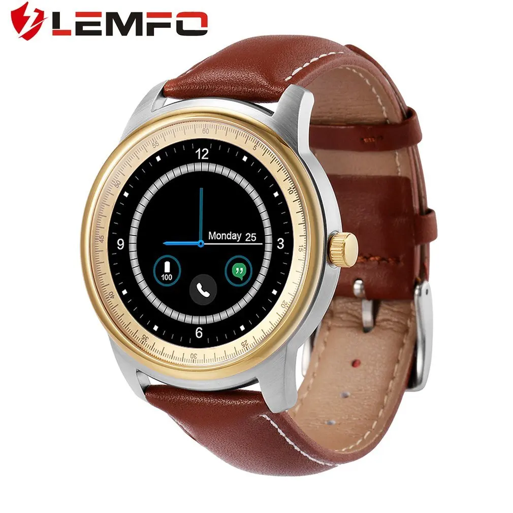 gold LEMFO LEM1 шагомер, отслеживание сна спортивные Смарт наручные часы Адсорбция Зарядка синхронизация телефонная книга для iOS для Android - Комплект: gold