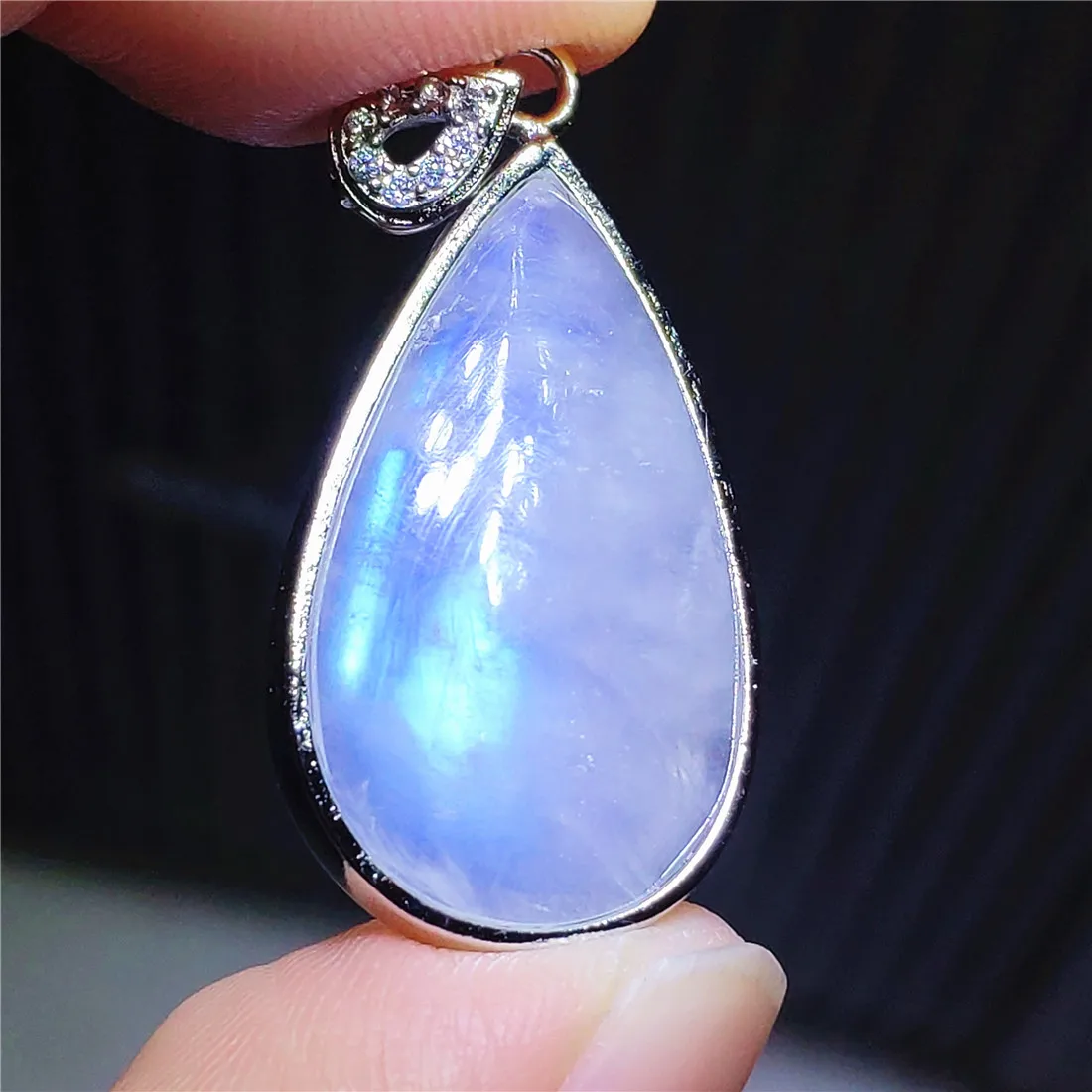 tiffany bracelet Natural Blue Light Moonstone Pendant Women Men Beads Water Drop Rectangle Crystal Moonstone Bead Necklace Healing AAAAA engagement rings