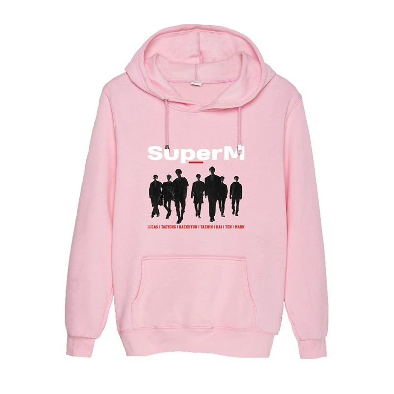 K-pop SuperM BAEKHYUN KAI Taeyong Taemin Mark Lucas Ten толстые поддерживающие толстовки KPOP SuperM свитера большого размера пуловеры