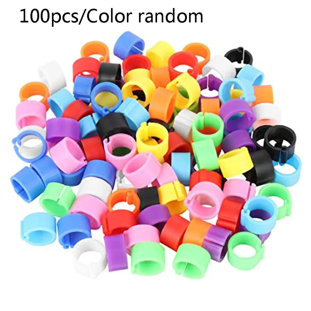 

100 Pcs Pigeons Rings 8mm Bayonet Identification Ring Opening Pigeon Ring Color Pigeon Foot Ring Pigeon Supplies