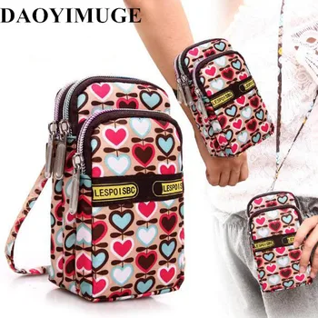 

Mobile phone bag zero wallet men and women three layers zipper waterproof bag broken wrist small bag