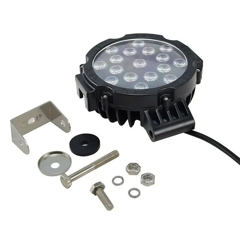 2 шт. 7 дюймов 51 Вт светодиодный рабочий светильник для автомобиля, грузовика, внедорожника, светодиодный светильник для мебели, светодиодный, Para Autos Novedad