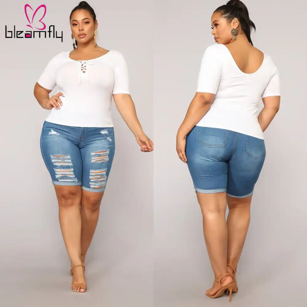 ripped bermuda shorts outfit