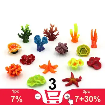 

Mini Aquarium Artificial Resin Coral Reef Tree Sea Star Plant, Colorful Coral Reed flowers Landscape Ornament decorate fish tank