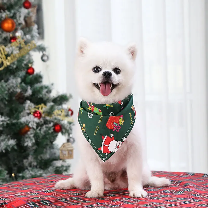 Santa Claus Pattern Decorative Bandana for dogs