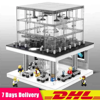 

DHL SEMBO SD6900 1116 Pcs Creator City LED Version Street View Apple Store Building Blocks Sets Bricks Classic Model Kids Toys
