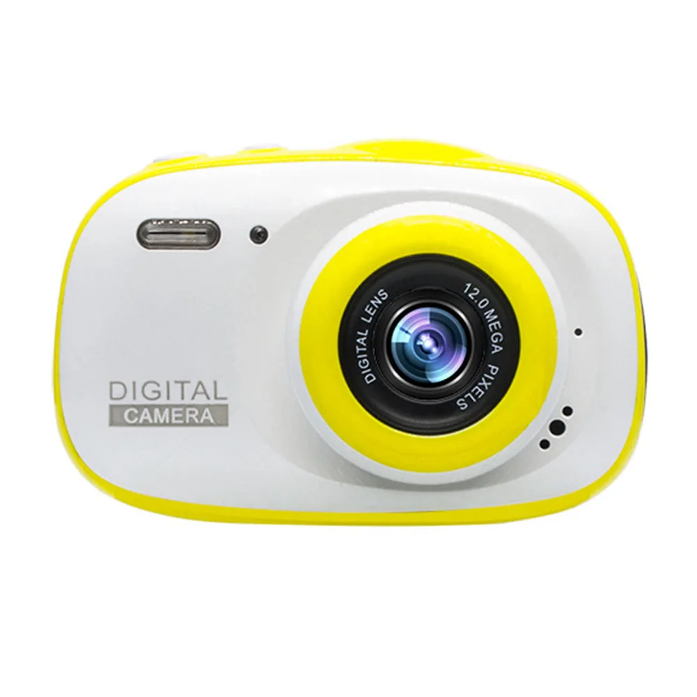 Educational Digital Camera Timed Shooting Portable 2 Inch HD Screen Kids Gifts Mini Lightweight Waterproof Toy 6X Zoom Camcorder - Цвет: Цвет: желтый