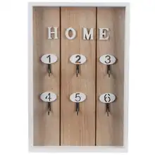  Wall Mounted Key Rack Wooden Key Organizer Hanger Decorative Key Hanging Holder 