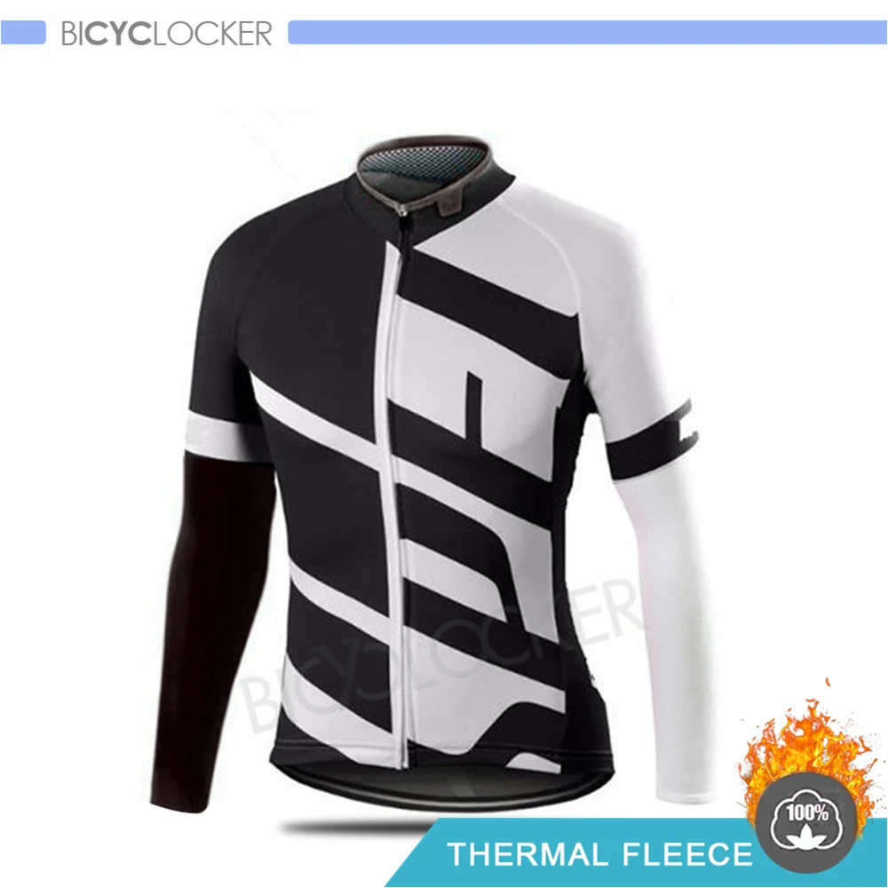 Зимняя одежда для велоспорта с длинным рукавом, комплект из Джерси, теплая флисовая одежда для гонок, велосипедная форма, Ropa Ciclismo Hombre - Цвет: Cycling Jerseys