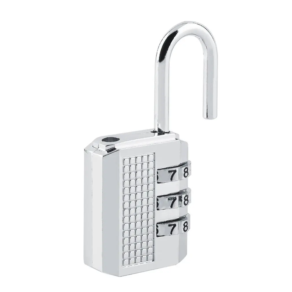 3 4 Digit Password Lock Combination Zinc Alloy Security Lock Suitcase Luggage Coded Lock Cupboard Cabinet Locker Padlock;