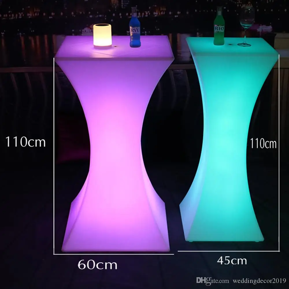 2019 Newest Rechargeable LED high end cocktail table plastic bar coffee table Commercial Bar Furniture Bar Stools 2019 Newest Rechargeable LED high end cocktail table plastic bar coffee table Commercial Bar Furniture Bar Stools
