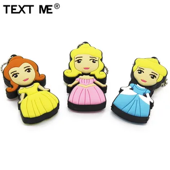 

TEXT ME cartoon cute Princess model usb flash drive usb 2.0 4GB 8GB 16GB 32GB 64GB cute gift