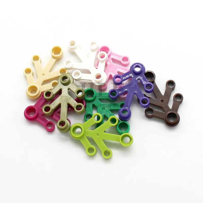 50Pcs Moc Plant Leaves 4X3 Con 6 Fori 2423 Tree Leaf Garden View Blocchi Di Costruzione Fai Da Te Mattoni Compatibili House Assembles