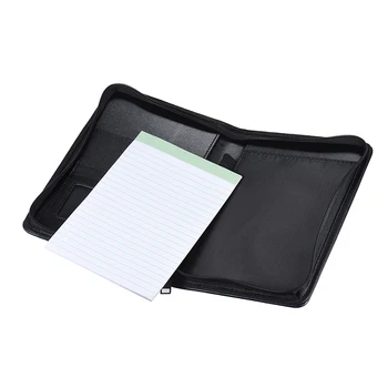 

Portable A5 Padfolio Business Portfolio Writing Pad Holder Document Folder Notebook Case Organizer PU Leather for Businessman
