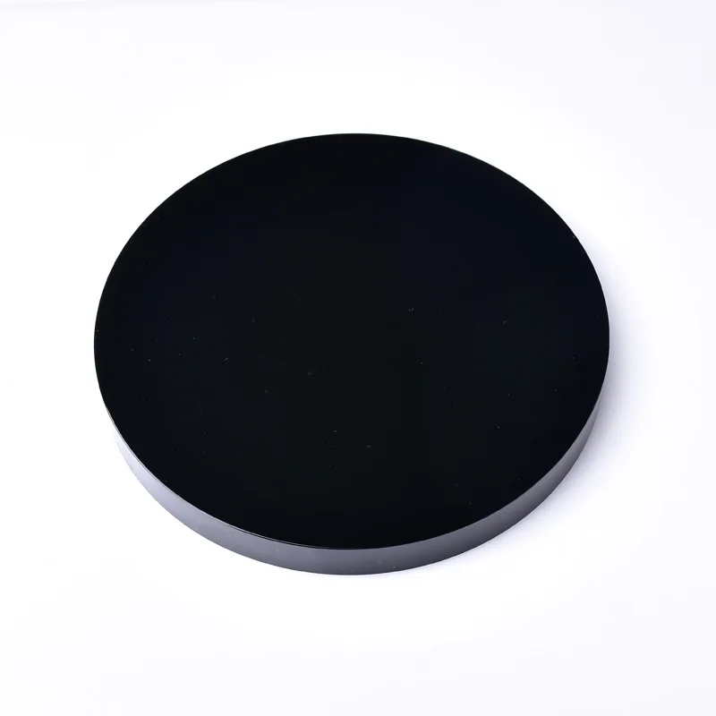 High Quality Natural Black Obsidian Scrying Mirror Round Plate Mirror Disc For Home Decoration Gift
