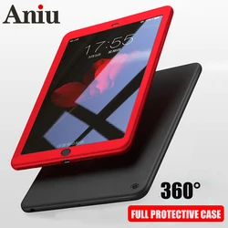 Caso para ipad 2 3 4 ar 2 3 mini pro 10.5 vidro temperado com silicone 360 capa de corpo inteiro para ipad 10.2 2021 9th 8th 9.7 6th