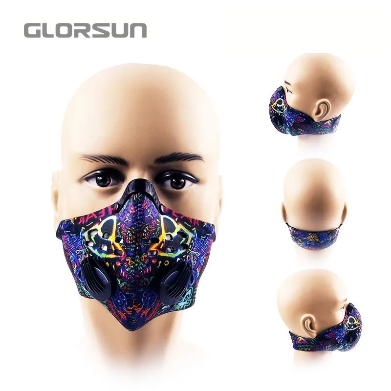 GLORSUN Anti Dust Mask for Mouth  pm2.5 Dust Respirator Wholesale Breath  anti odor pollution running sports maska