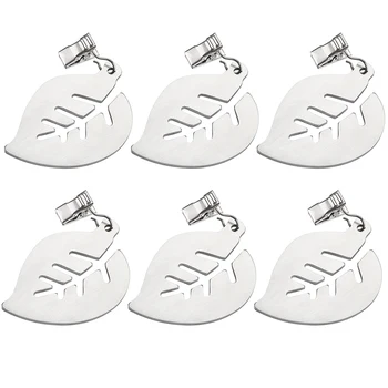 

6pcs Outdoor Picnic Tablecloth Weights Home Kitchen Heavy Duty Garden Wedding Party With Clips Stainless Steel Windproof Clamps