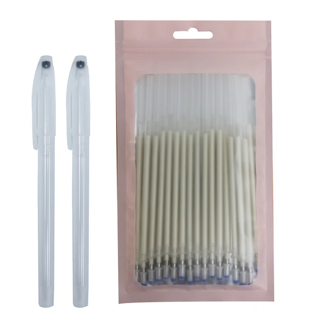 42Pcs/set High Temperature Disappearing Fabric Marker Refills Pen Case Heat Erase Refill Dressmaking Fabric PU Leather Sewing 42Pcs white set