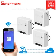 Itead 3/6/9 pces sonoff mini diy pequeno corpo de controle remoto wifi interruptor inteligente apoio interruptor externo trabalho com alexa casa do google(China)