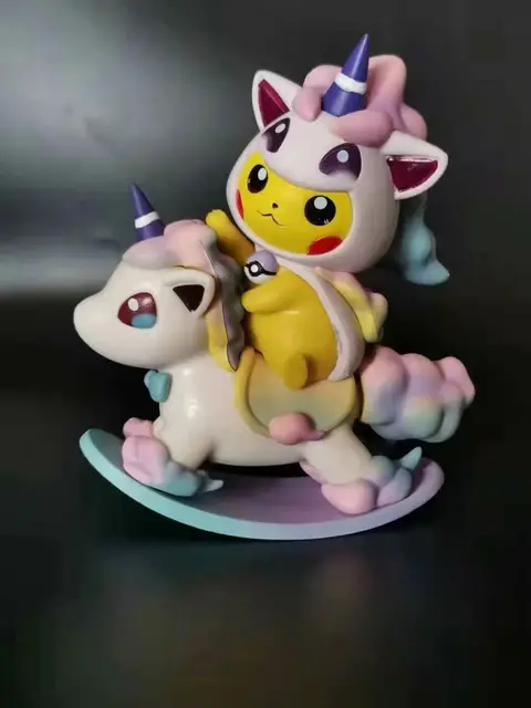 Trojan Horse Pikachus Boxed Sit and Rock Trojan Model Decoration Toy  PVC Figure Collectible Model