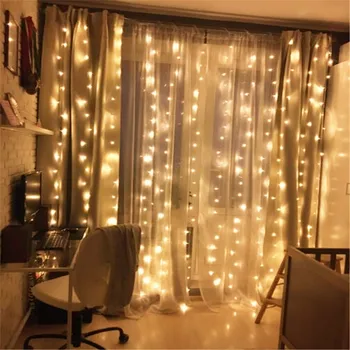 

4*2M 270LED Curtain Icicle String Light Christmas Fairy Garland Light Wedding Party Holiday Window Icicle Light Home Decor