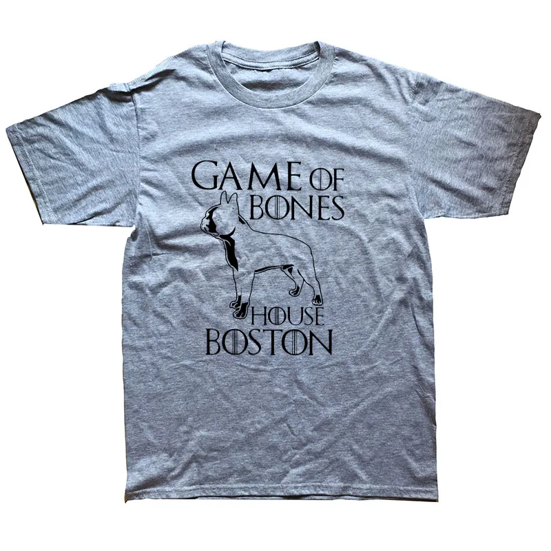 Стаффордширский бультерьер футболка игра костей дом Бостона короткий рукав хлопок Футболка мужская футболка для полных