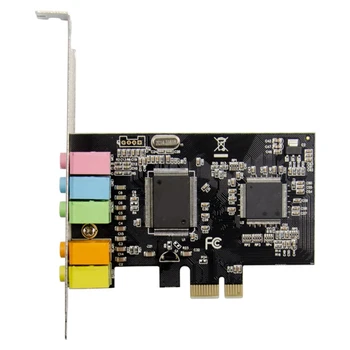 

PPCI-E 5.1CH Stereo Surround Sound Card PCIe Built-in 5.1 Channel 3D Sound Effect Sound Card for PC