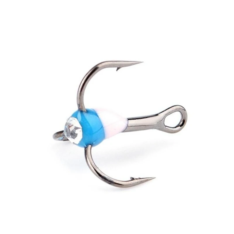 5Pcs Winter Ice Fishing Treble Hook High Carbon Steel Fishing Tackle Tools (Random Color) 5Pcs Winter Ice Fishing Treble Hook High Carbon Steel Fishing Tackle Tools (Random Color)