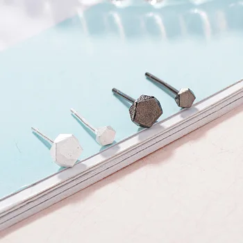 

Female Stud Earrings Simple 925 Sterling Silver Geometric Asymmetry Earrings For Women Fashion Jewelry pendientes eh1150