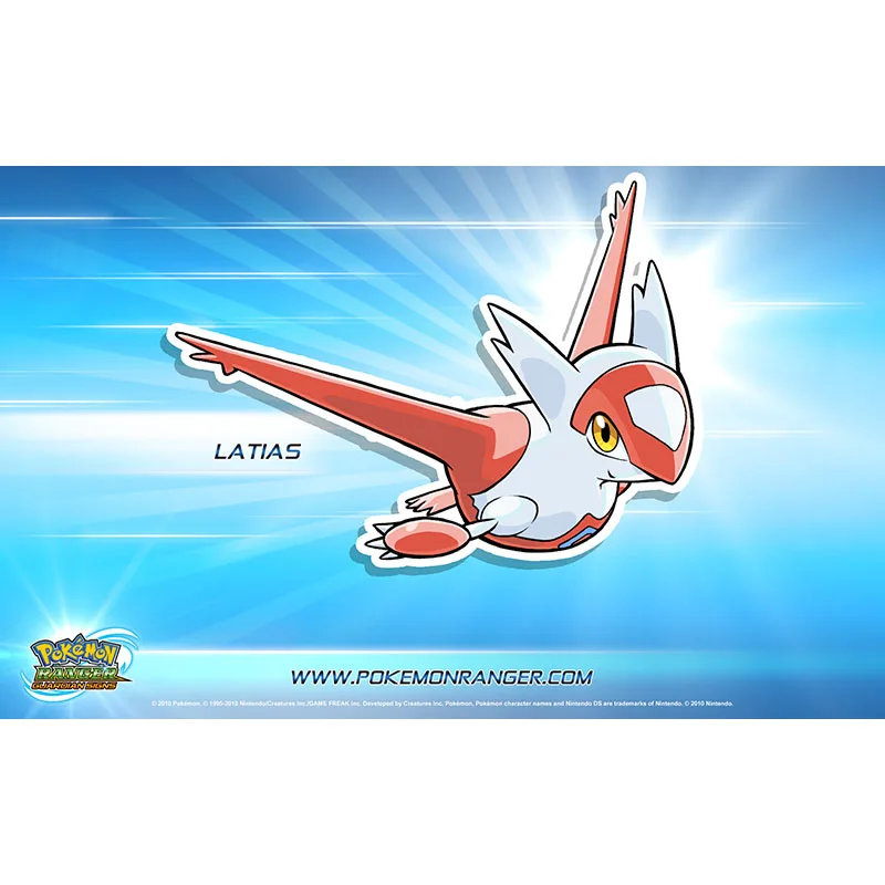 

Takara Tomy Pokemon Playmats Ranger Guardian Signs Latias Mat Table Card Game Acessories Soft Pad for Kids Gaming Mousepad