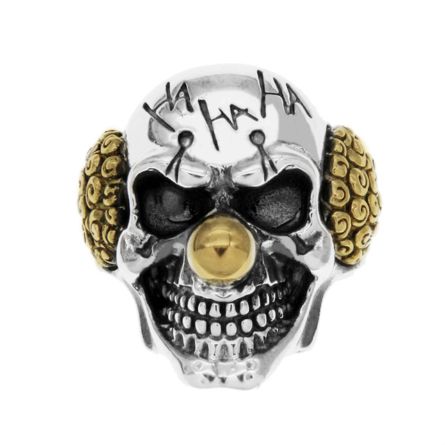 Punk Ring For Men Retro Skeleton Devil Male Ring Skull Adjustable Exaggeration  Snake Captain