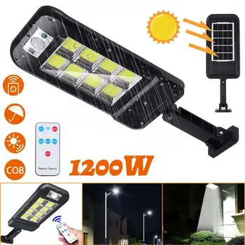 

1200W 160COB LED Waterproof Solar Light PIR Motion Sensor Remote Control Garden Lamp Outdoor Solar Street Lamp Street Lights