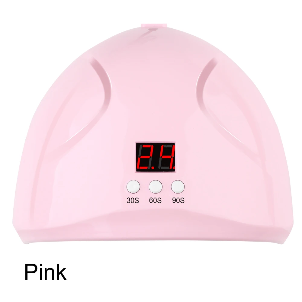 pink 36 Вт УФ светодиодный светильник высокой порошковой лампы УФ для ногтей для маникюра Гель-лак сушилка 12 Светодиодный s лампа для ногтей с ЖК-дисплеем гель для ногтей УФ лампа USB - Цвет: pink