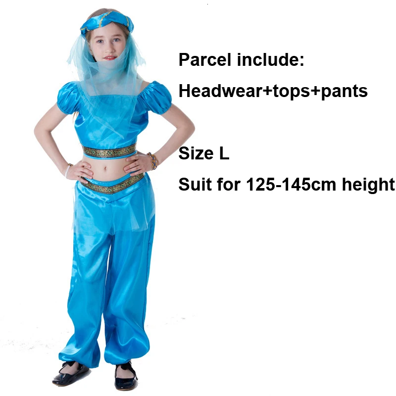 Luxury Children Halloween Carnival Ancient Arab Aladdin Cosplay Costumes for Kids Boys Girls Princess Belly Dance Clothing - Цвет: As photo
