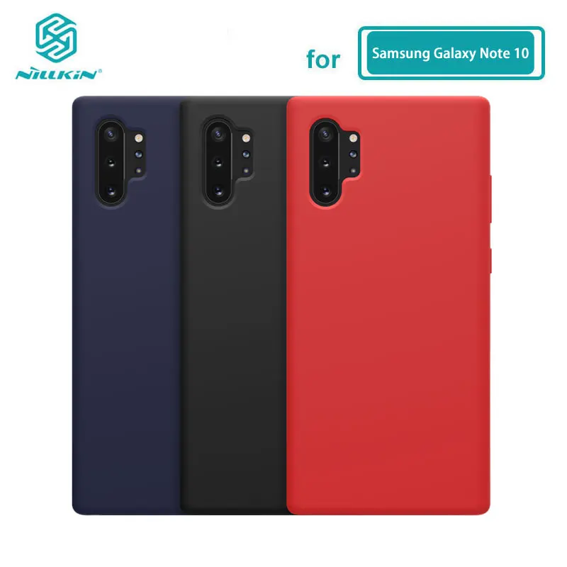 

for Samsung Galaxy Note 10+ Case NILLKIN Liquid Smooth Silicone Case For Samsung Galaxy Note 10 Note10 Plus Cover