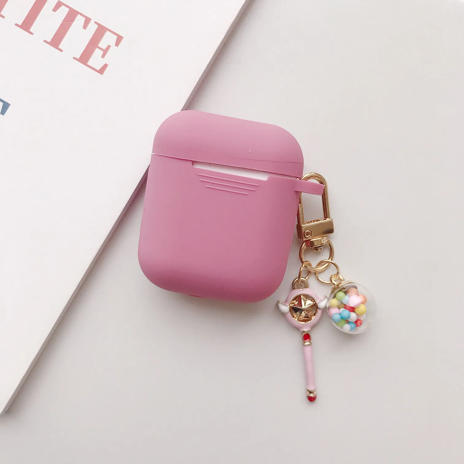 F2 Чехол для Air pods 1/2 для AirPods Pro с милым рисунком и кольцом для ключей, роскошные аксессуары, брелок, силиконовый чехол s, чехол для наушников - Цвет: F2
