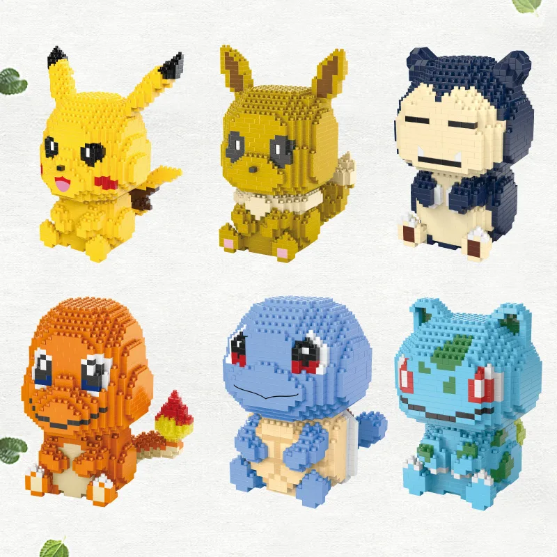 

HC Magic Plastic Cartoon Building Toy Charmander Model Snorlax Auction Figures eevee Kids toys Girl Lovely Gifts for Christmas