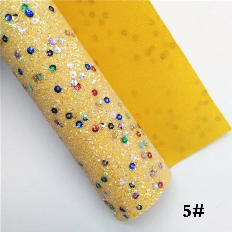 5 Glitterwishcome 21X29 см A4 Размеры неоновый блеск с блестками; блестящие туфли-лодочки на устойчивом кожа, искусственная кожа из искусственной кожи тканевый Виниловый фон для банты, GM632A - Цвет: 5